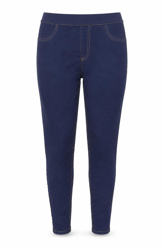 Marks & Spencer Womens Blue Cotton Jegging Jeans Size 12 L27 in Regular - Elasticated Waist