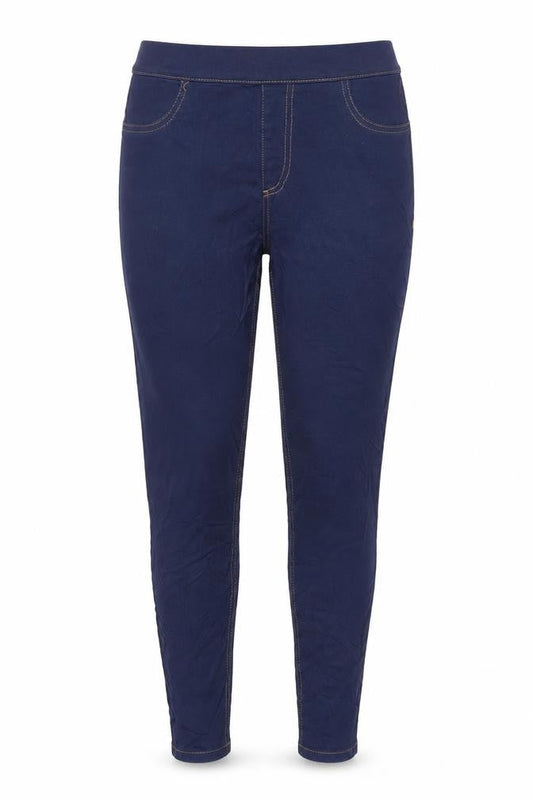 Marks & Spencer Womens Blue Cotton Jegging Jeans Size 12 L27 in Regular - Elasticated Waist