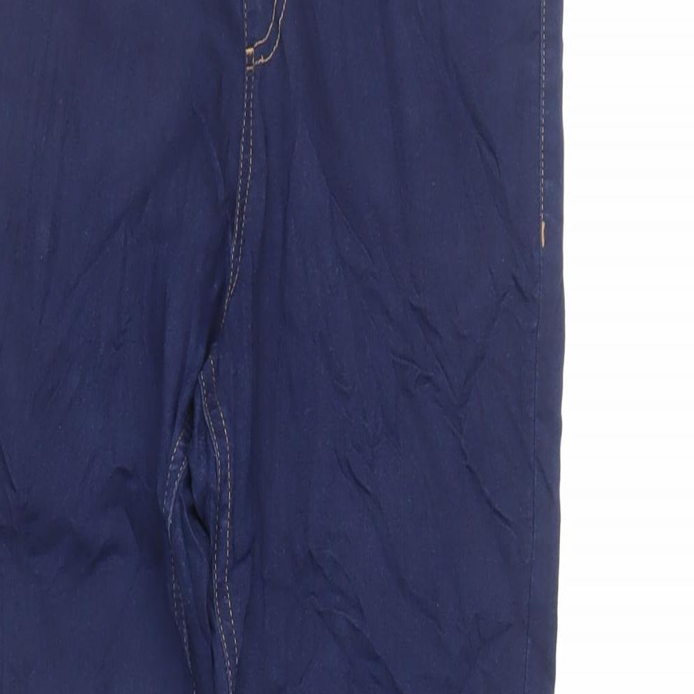 Marks and Spencer Womens Blue Cotton Jegging Jeans Size 12 L27 in Regular - Elasticated Waist
