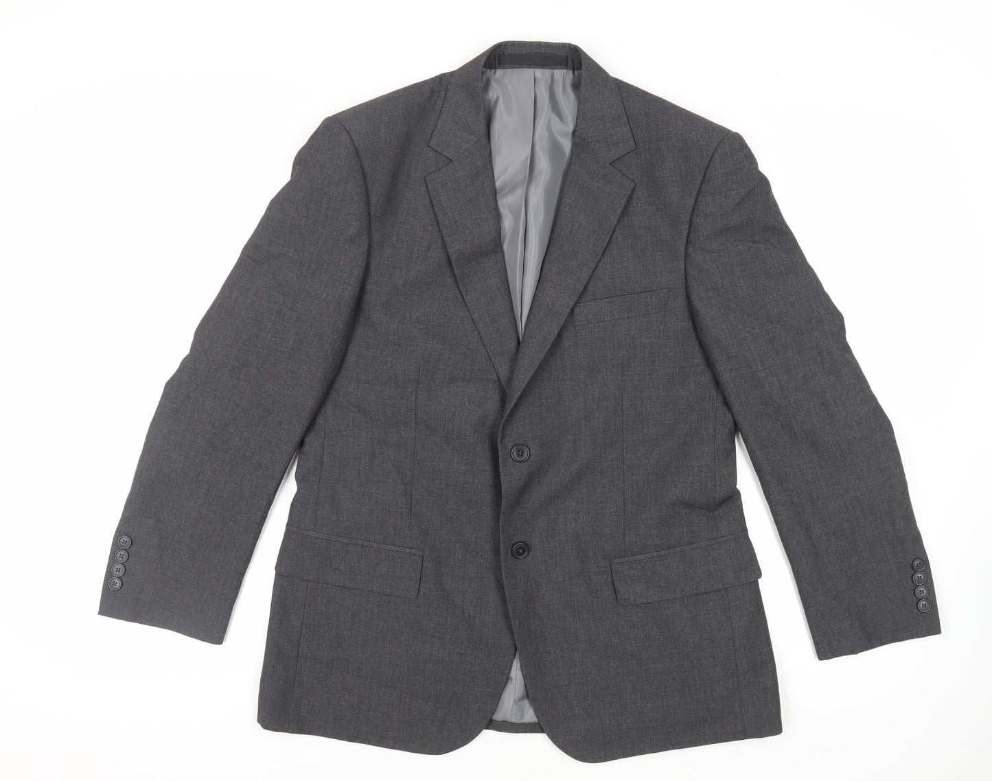 Marks and Spencer Mens Grey Polyester Jacket Suit Jacket Size 40 Regular