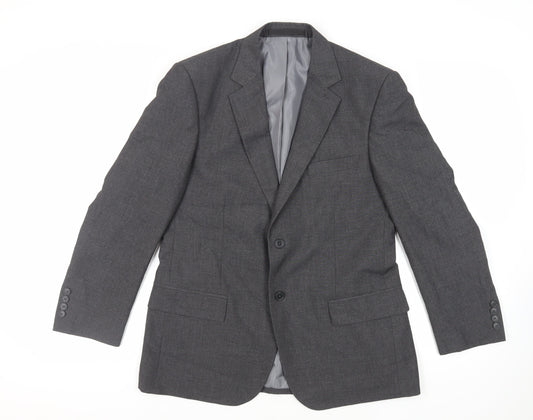 Marks and Spencer Mens Grey Polyester Jacket Suit Jacket Size 40 Regular