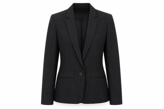 Next Womens Black Striped Jacket Blazer Size 8 Button