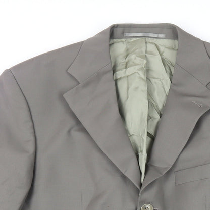 Reda Mens Green Wool Jacket Suit Jacket Size 40 Regular