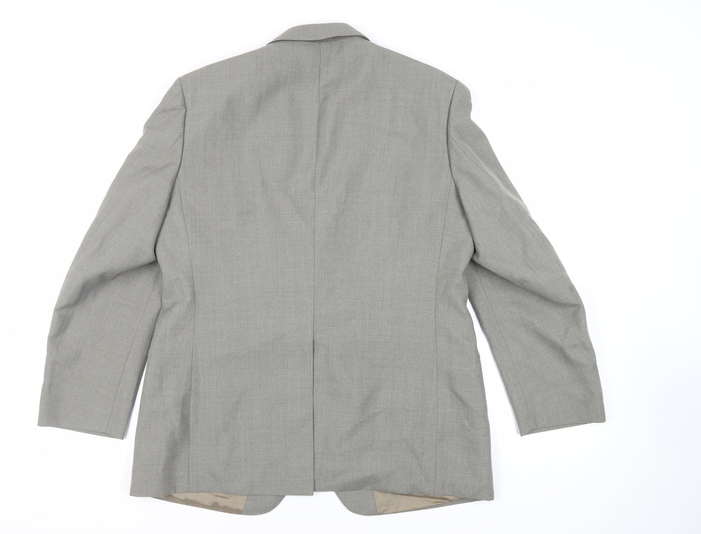 St Michael Mens Green Polyester Jacket Suit Jacket Size 42 Regular - Vintage