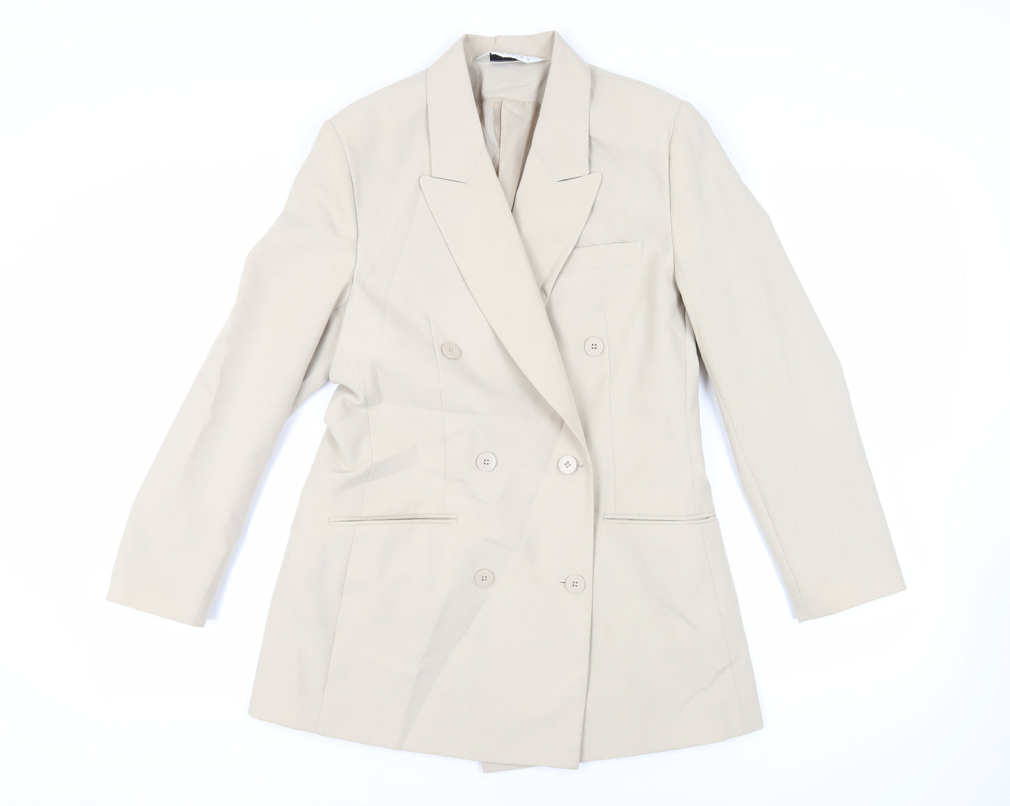 Modern Classics Womens Beige Jacket Blazer Size 12 Button