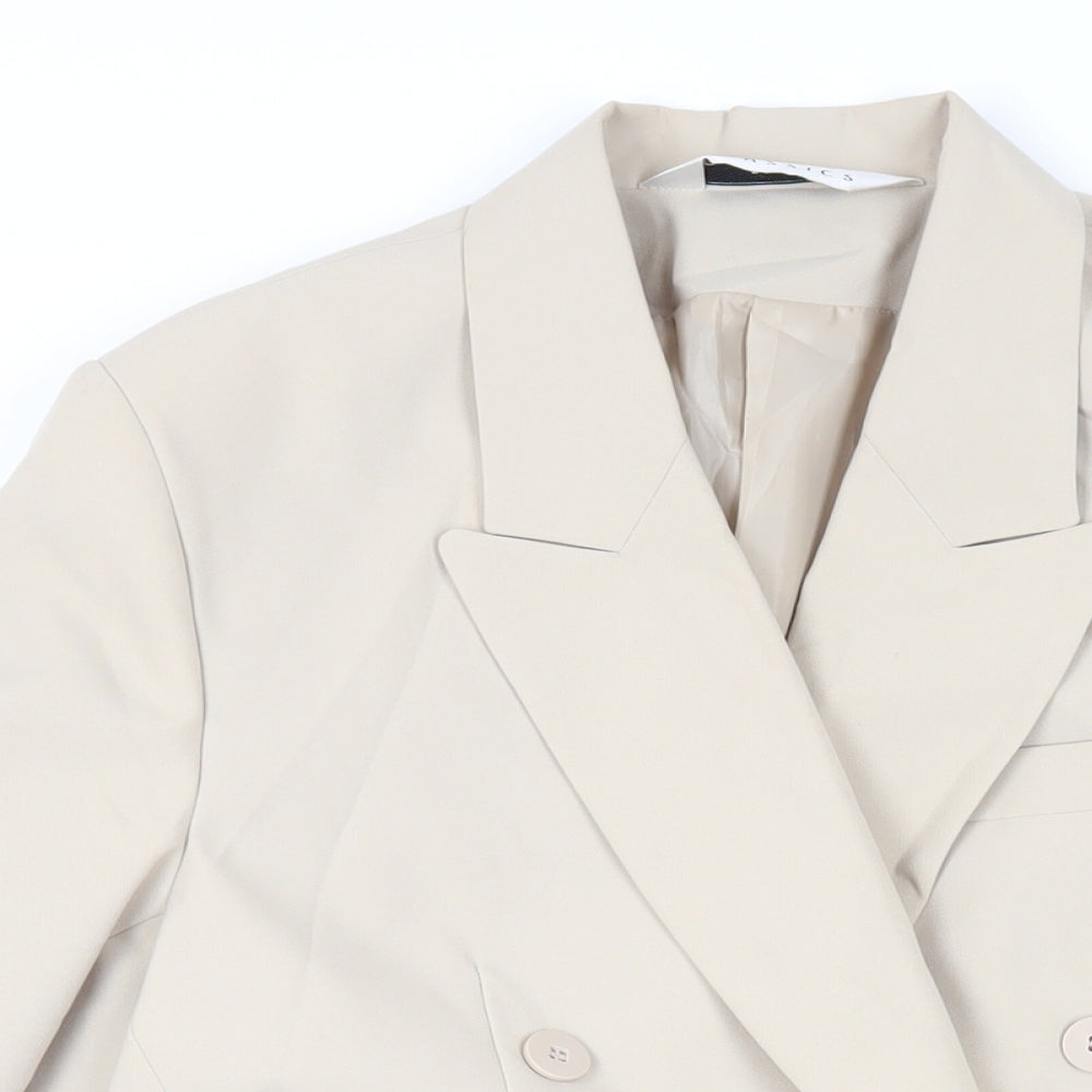 Modern Classics Womens Beige Jacket Blazer Size 12 Button