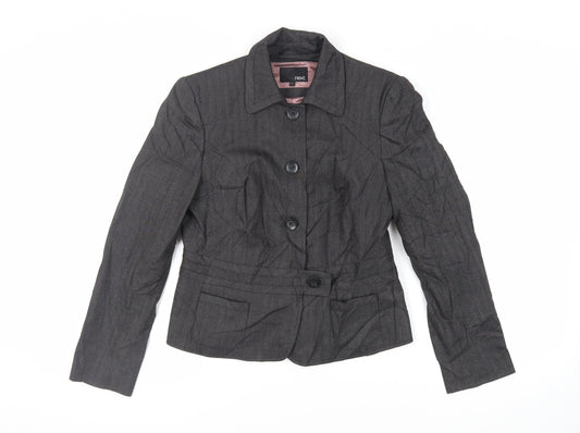NEXT Womens Grey Jacket Blazer Size 14 Button