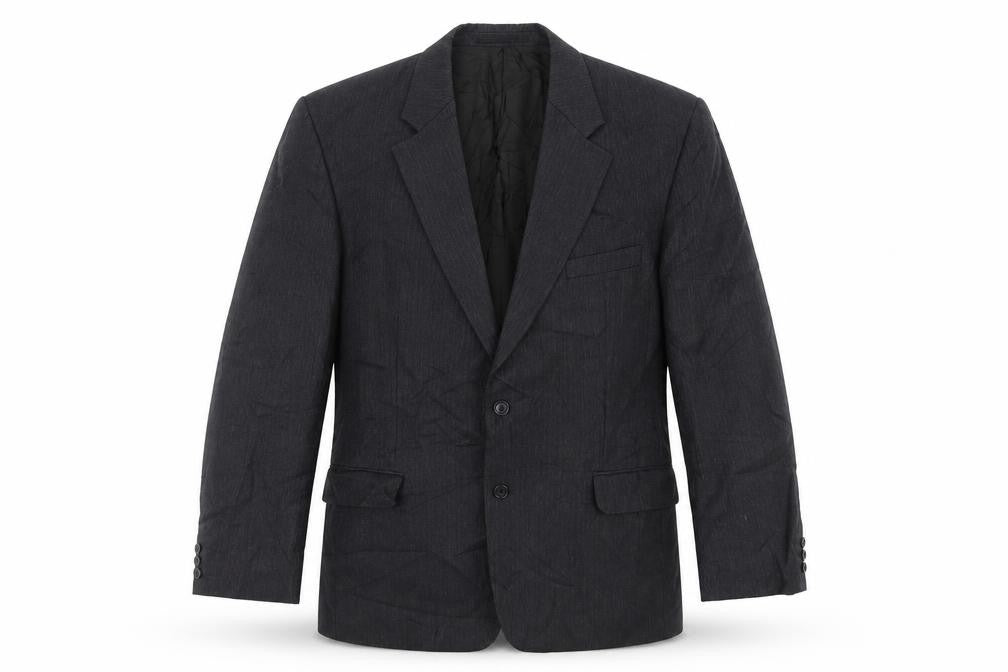 Horne Brothers Mens Grey Striped Wool Jacket Suit Jacket Size 42 Regular