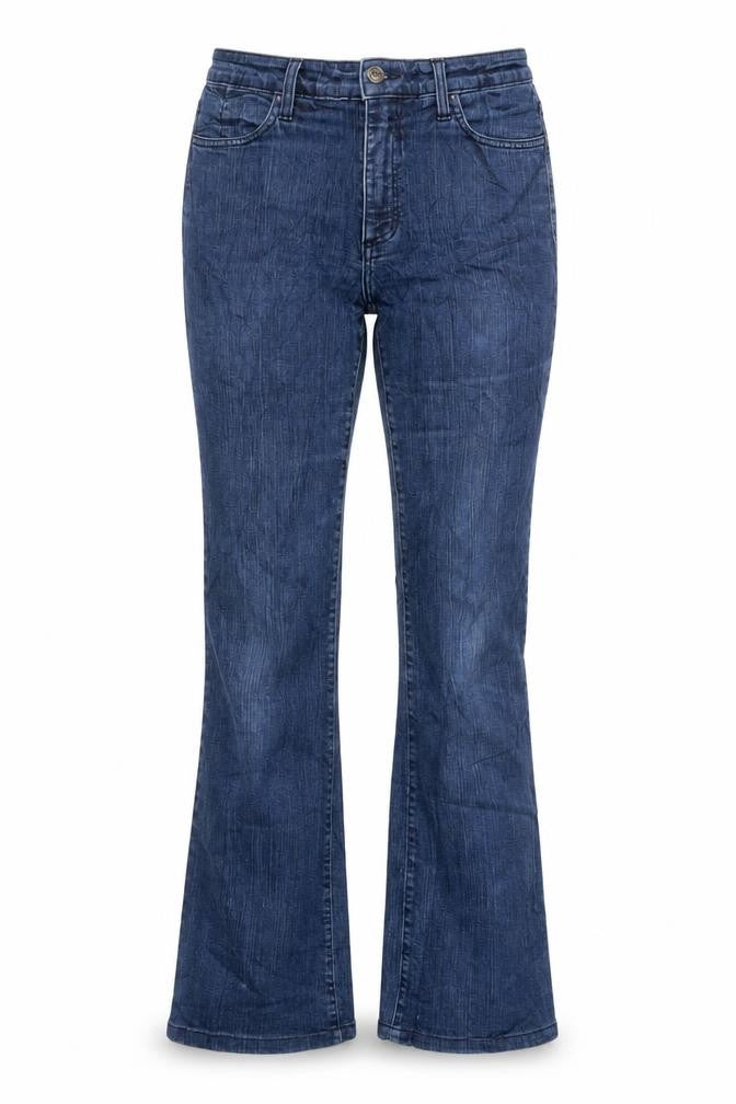 NYDJ Womens Blue Cotton Bootcut Jeans Size 28 in L31 in Regular Zip - Embroidered Pockets