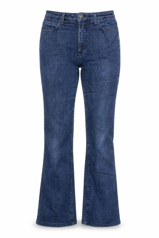 NYDJ Womens Blue Cotton Bootcut Jeans Size 28 in L31 in Regular Zip - Embroidered Pockets