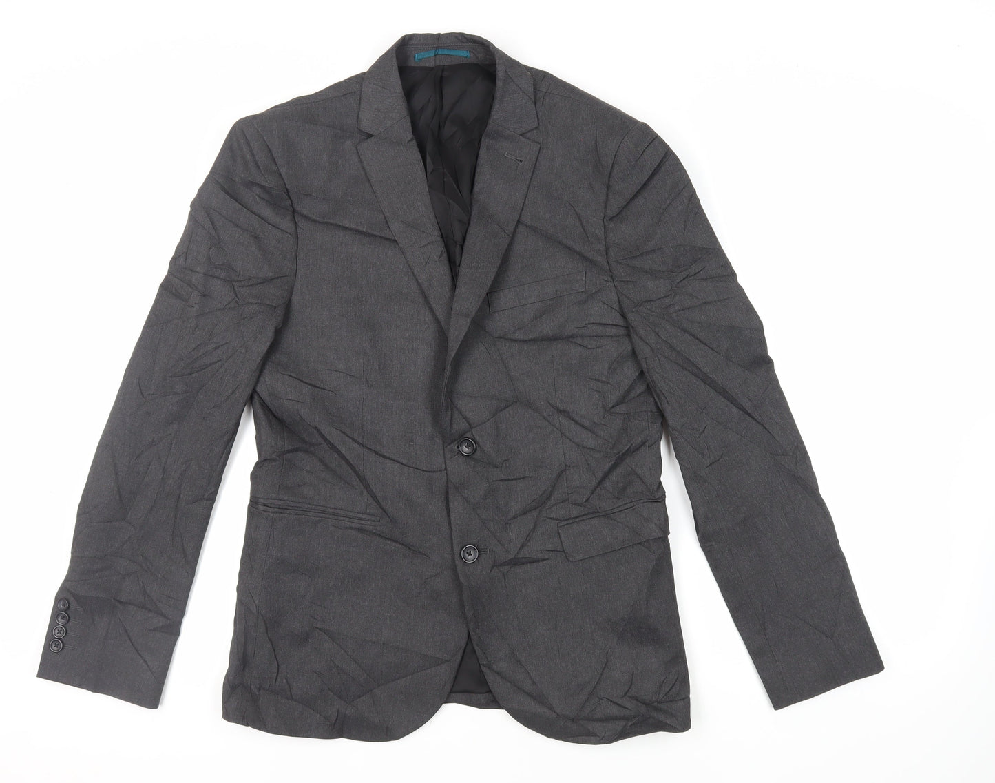 NEXT Mens Grey Polyester Jacket Suit Jacket Size 40 Regular