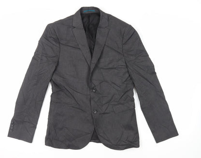 Next Mens Grey Polyester Jacket Suit Jacket Size 40 Regular
