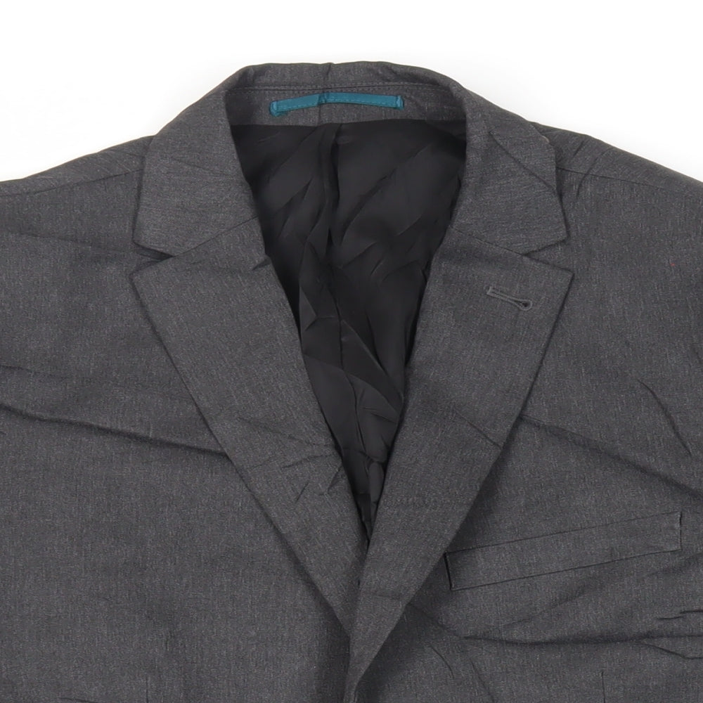 NEXT Mens Grey Polyester Jacket Suit Jacket Size 40 Regular