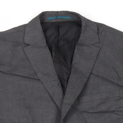 Next Mens Grey Polyester Jacket Suit Jacket Size 40 Regular