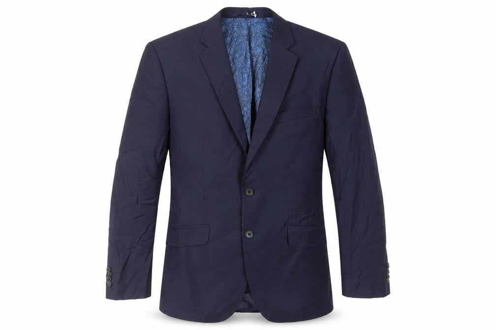 Simon Carter Mens Blue Wool Jacket Suit Jacket Size 40 Regular
