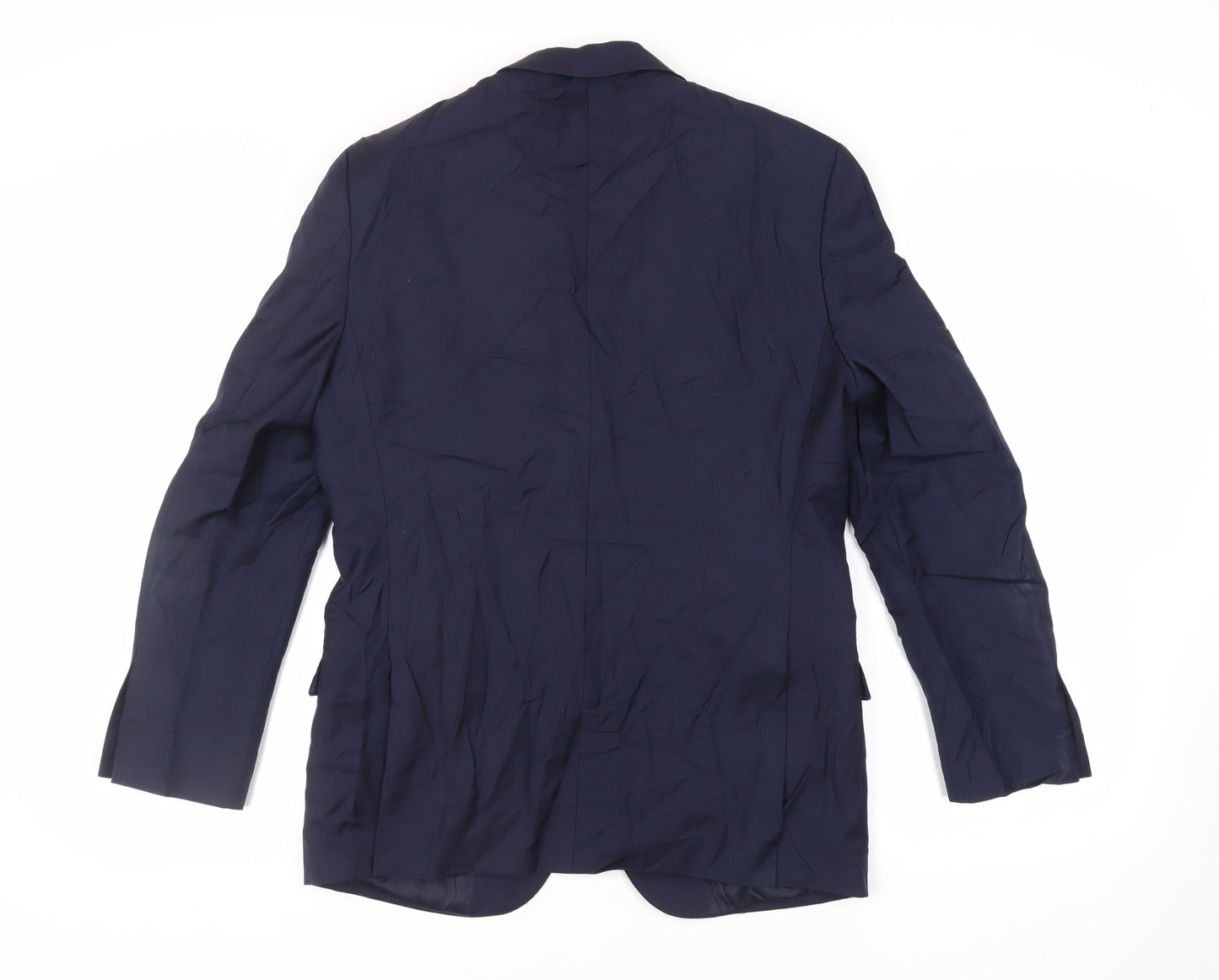 Simon Carter Mens Blue Wool Jacket Suit Jacket Size 40 Regular
