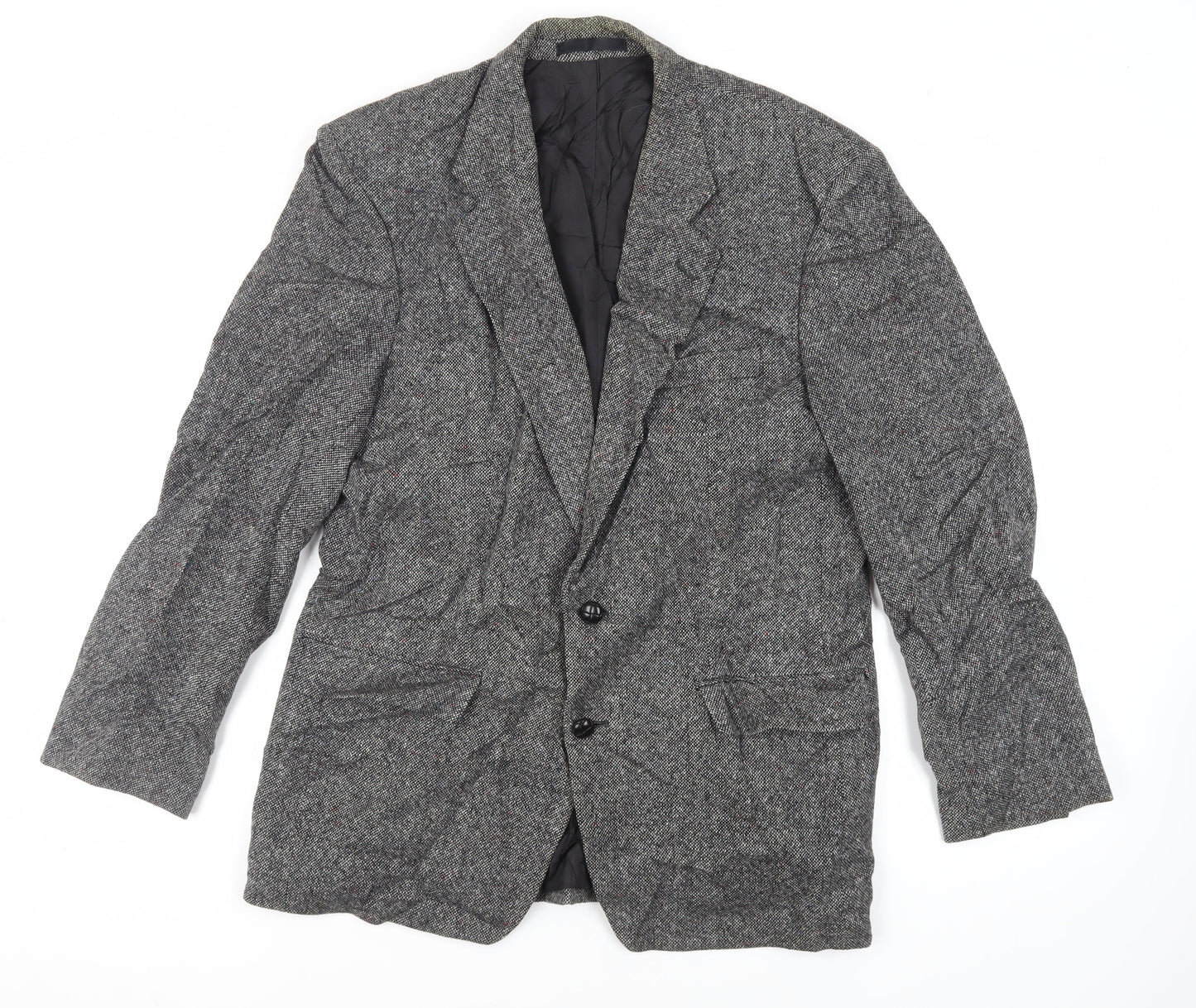 St Michael Mens Grey Wool Jacket Blazer Size 40 Regular - Vintage