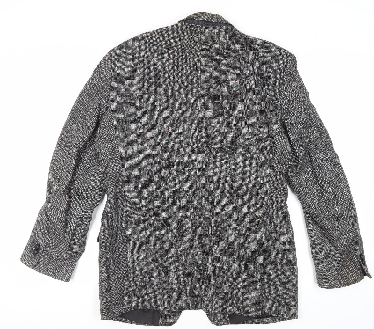 St Michael Mens Grey Wool Jacket Blazer Size 40 Regular - Vintage