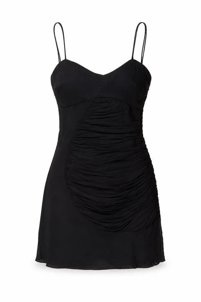 Zara Womens Black Polyester Mini Size S V-Neck Zip