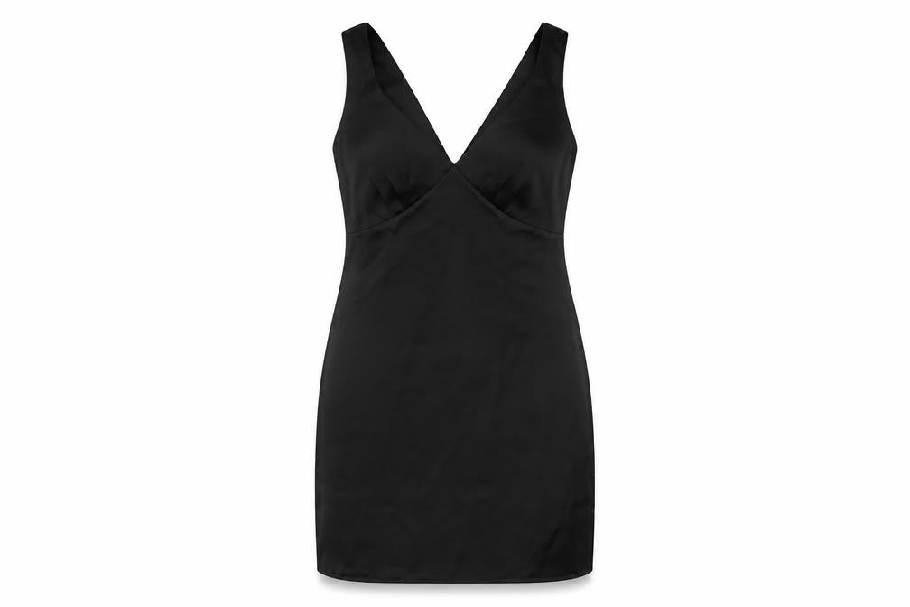 ASOS Womens Black Polyester Mini Size 4 V-Neck Zip