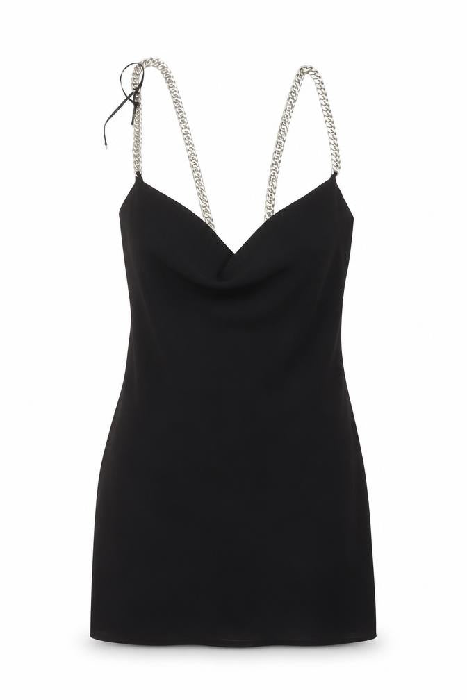 Zara Womens Black Polyester Mini Size XS Cowl Neck Pullover