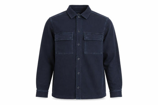 Marks & Spencer Mens Blue Cotton Button-Up Size S Collared Button