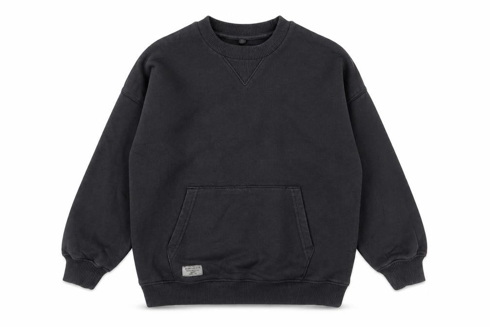 Marks & Spencer Boys Black Cotton Pullover Sweatshirt Size 7-8 Years Pullover