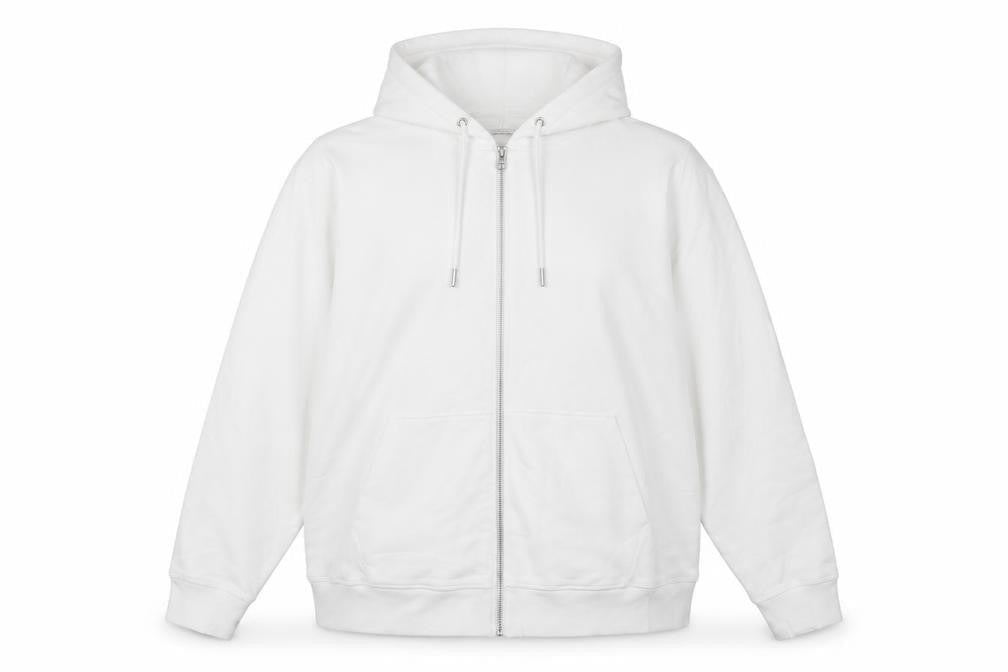 Marks & Spencer Womens White Cotton Pullover Hoodie Size L Pullover