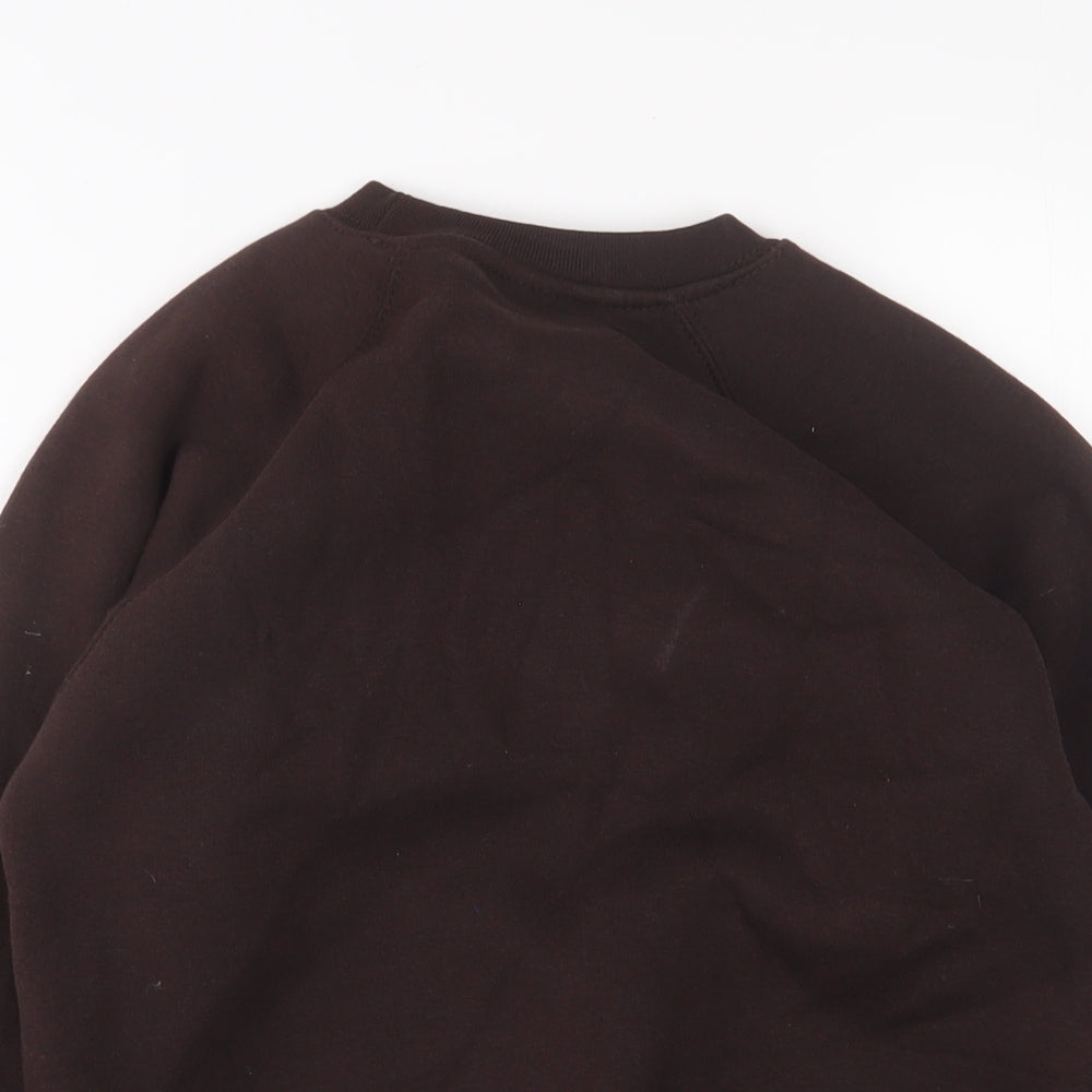 Sportex Boys Brown Cotton Pullover Sweatshirt Size 9-10 Years Pullover