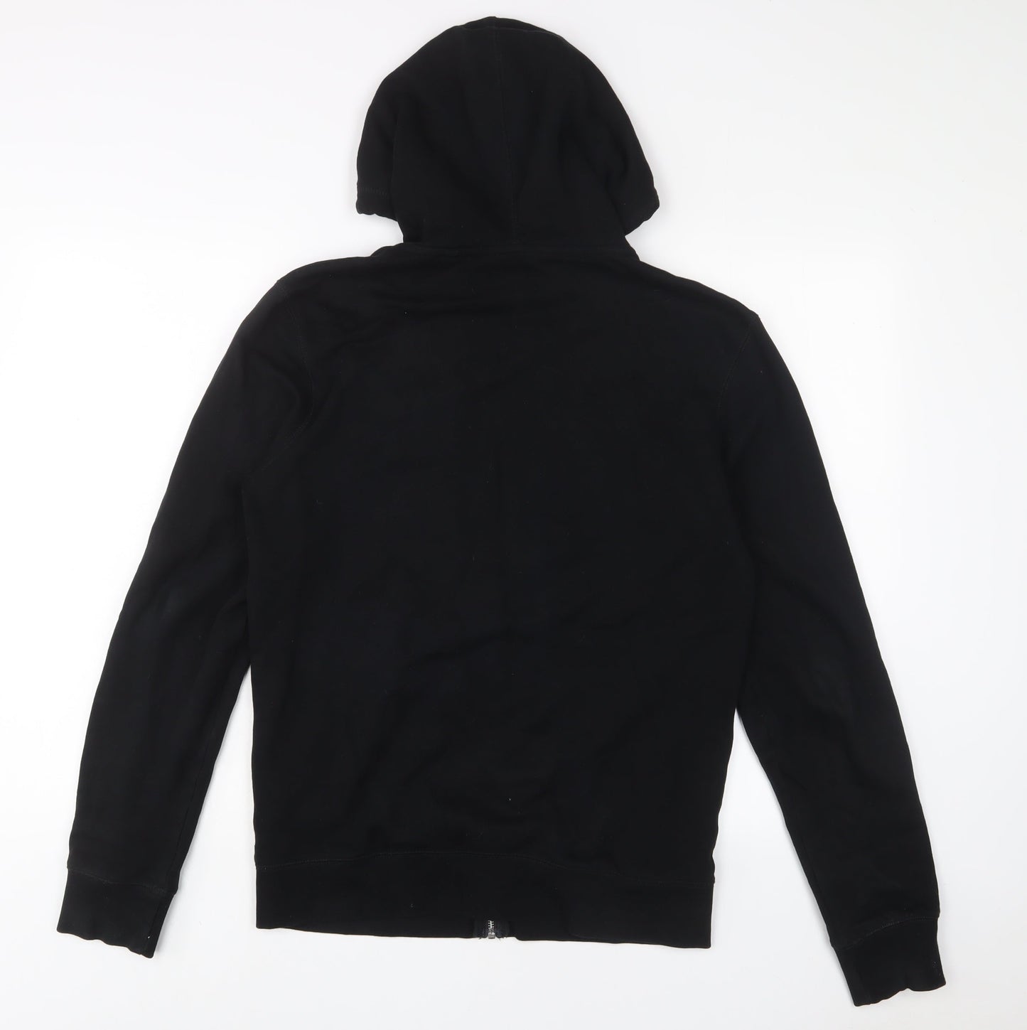 NEXT Womens Black Cotton Full Zip Hoodie Size S - Embroidered