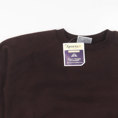 Sportex Boys Brown Cotton Pullover Sweatshirt Size 7-8 Years Pullover