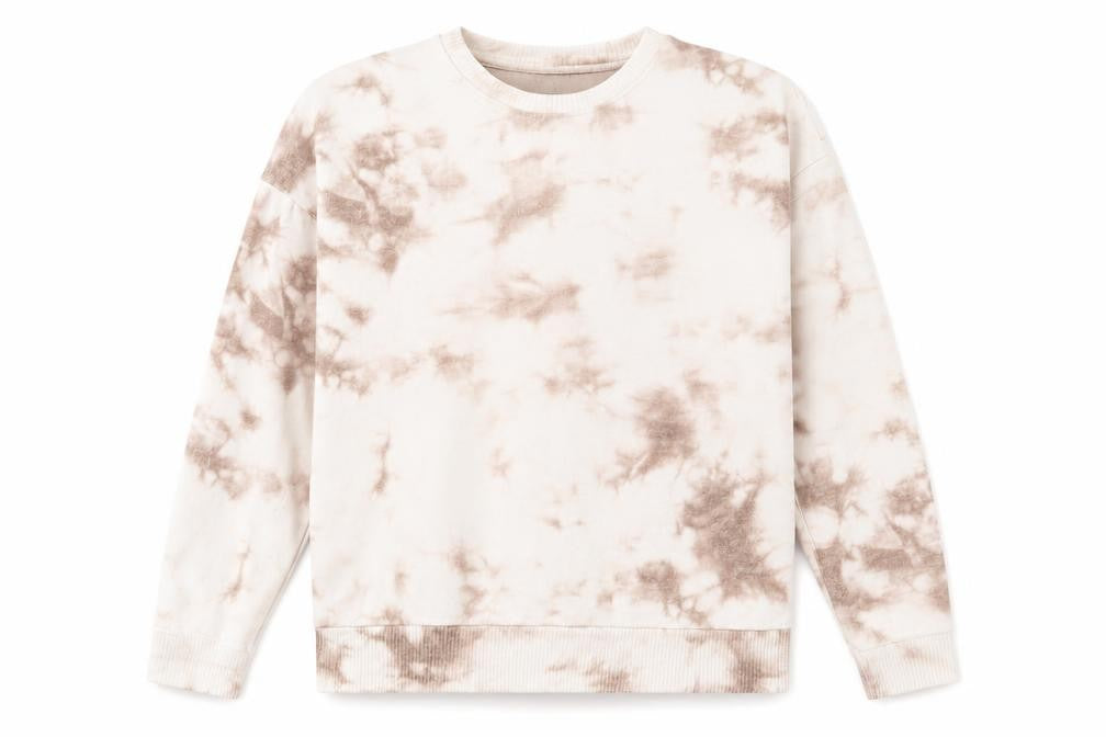 New Look Womens White Geometric Polyester Pullover Sweatshirt Size S Pullover