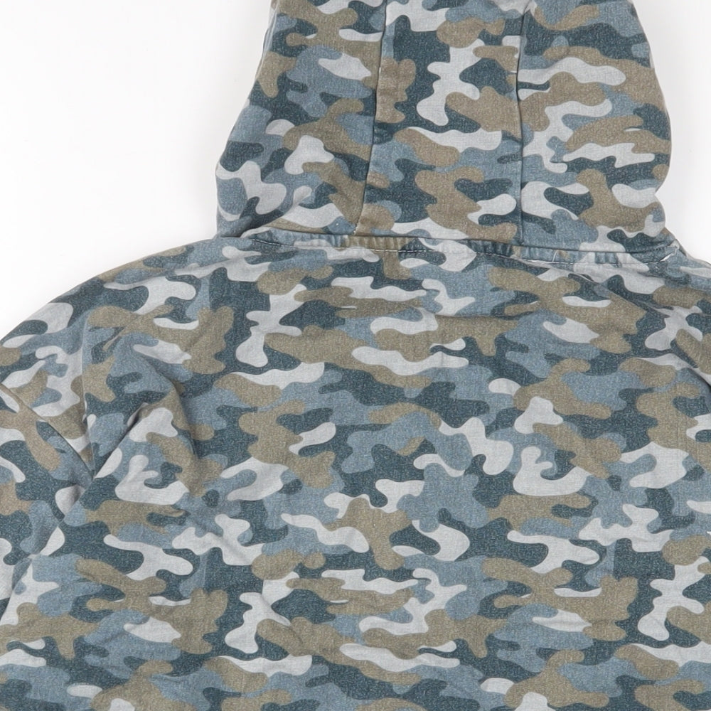 Brand and care label for sketchers boys’ multicoloured camouflage cotton pullover hoodie, size 10-11, years pullover