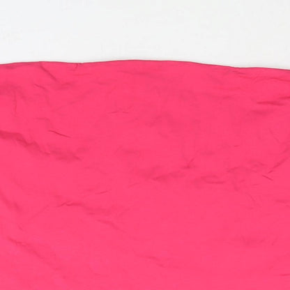 Marks & Spencer Womens Pink Cotton Basic Blouse Size XL Square Neck - Bandeau