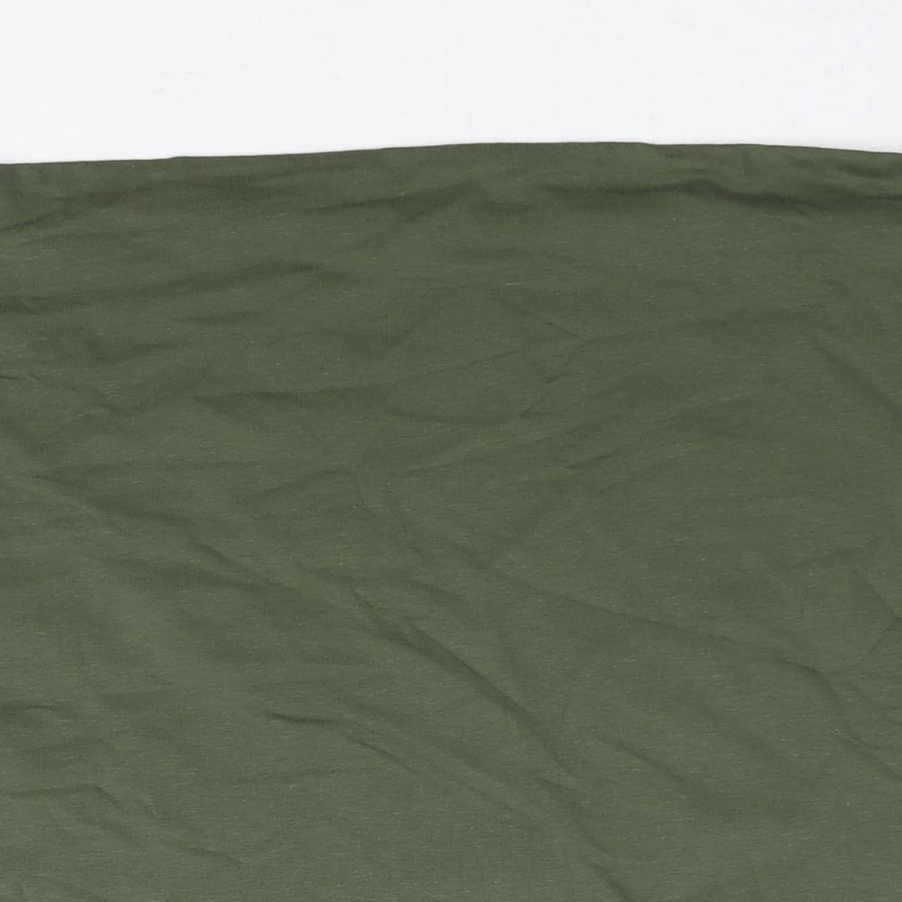 Marks and Spencer Womens Green Cotton Basic Blouse Size XL Square Neck - Bandeau