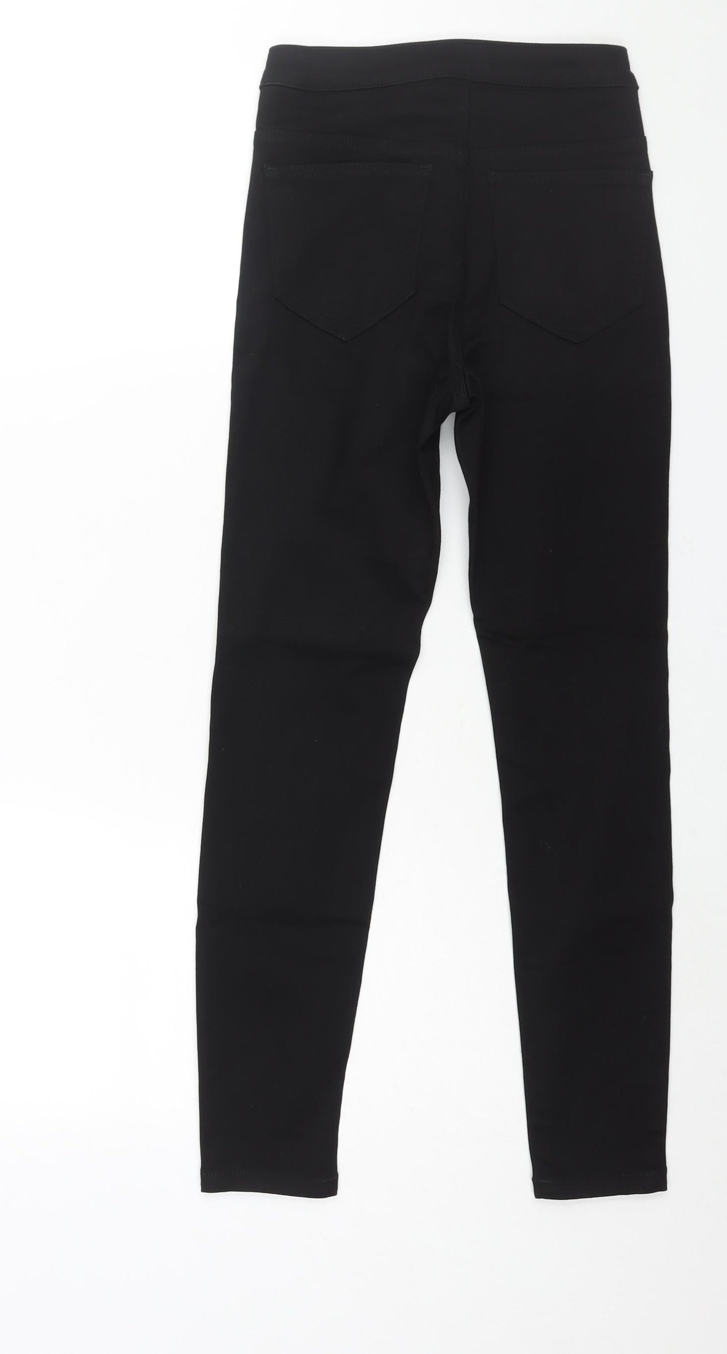 Marks and Spencer Womens Black Cotton Skinny Jeans Size 6 L26 in Regular Zip