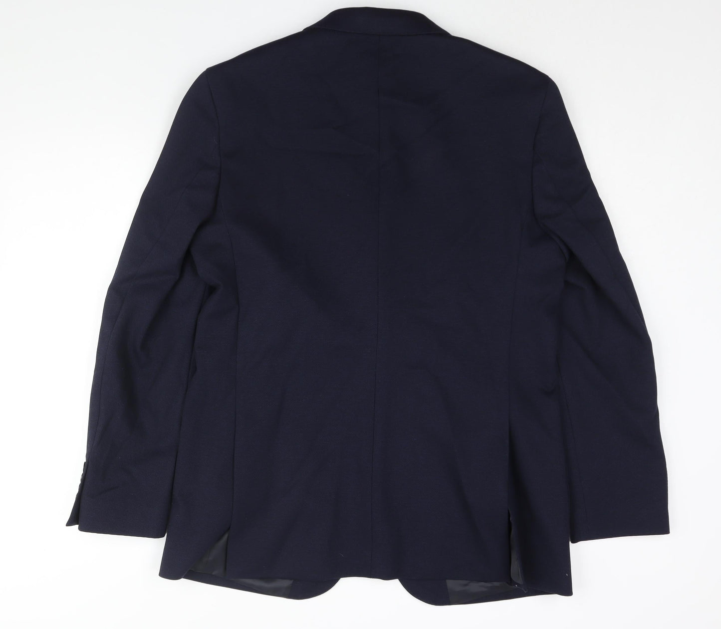 Marks and Spencer Mens Blue Polyester Jacket Suit Jacket Size 42 Regular