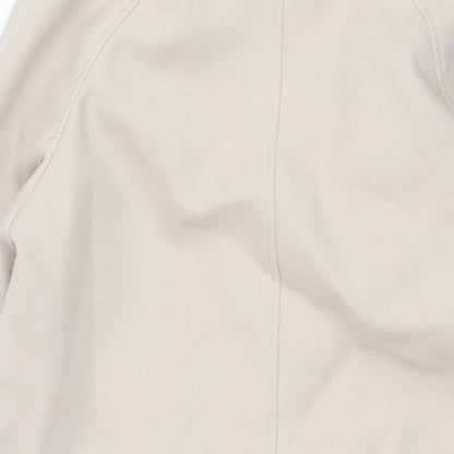 Marks & Spencer Womens Ivory Overcoat Coat Size XS Snap