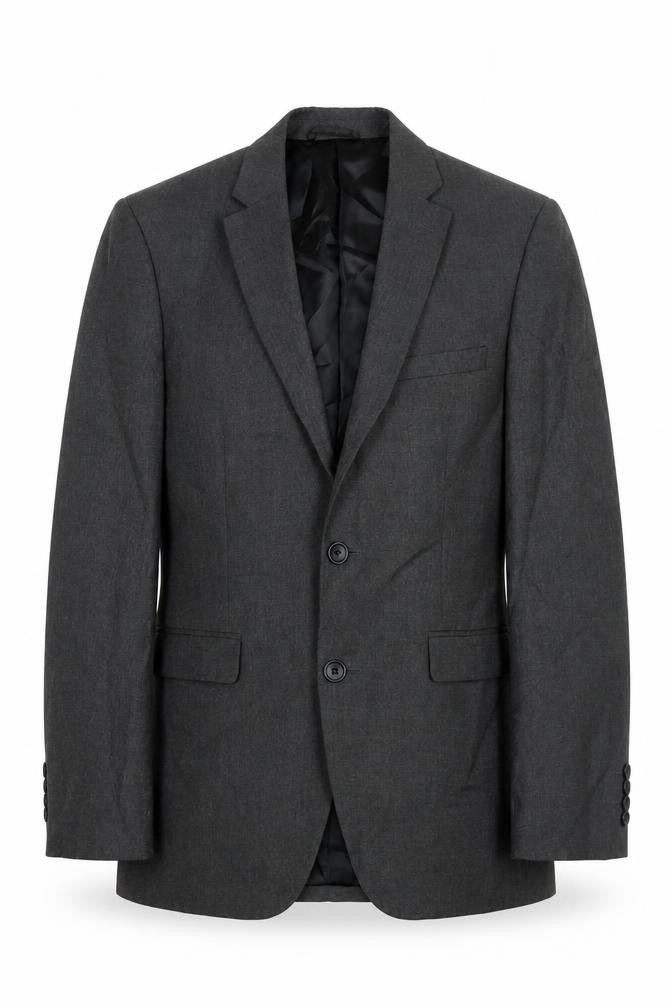Burton Mens Grey Polyester Jacket Suit Jacket Size 36 Regular