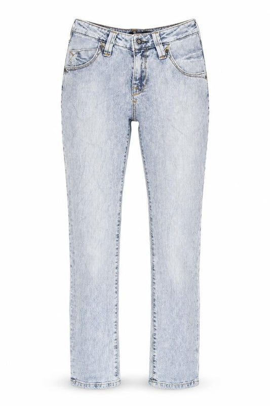 Lee Womens Blue Cotton Blend Straight Jeans Size 30 in L30 in Regular Tie