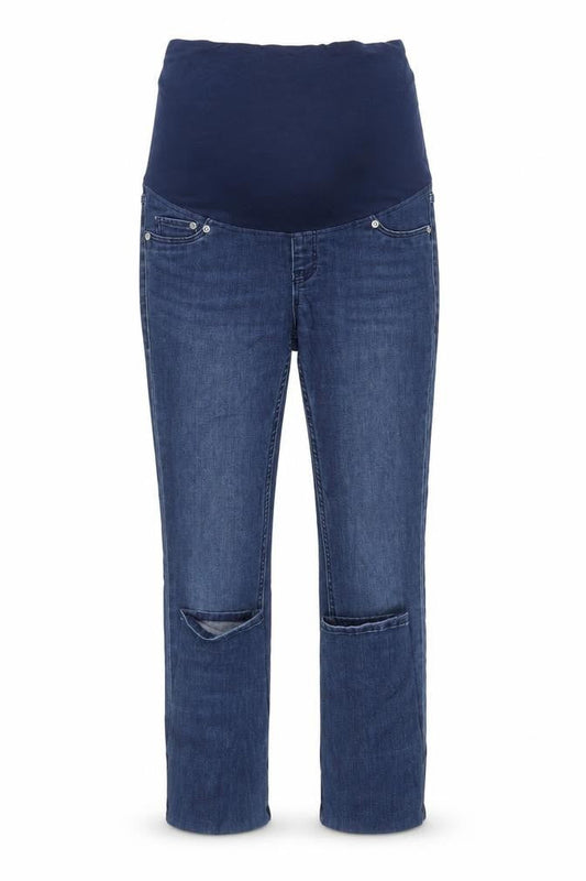 H&M Womens Blue Cotton Blend Mom Jeans Size S L29 in Regular