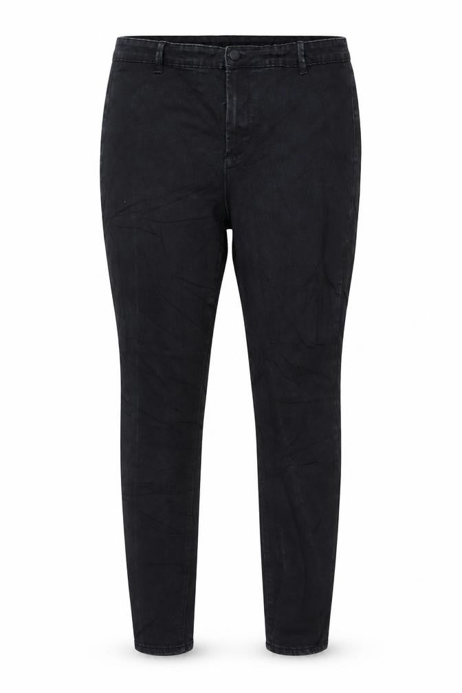 Denim & Co. Womens Grey Cotton Blend Tapered Jeans Size 20 L27 in Regular Zip