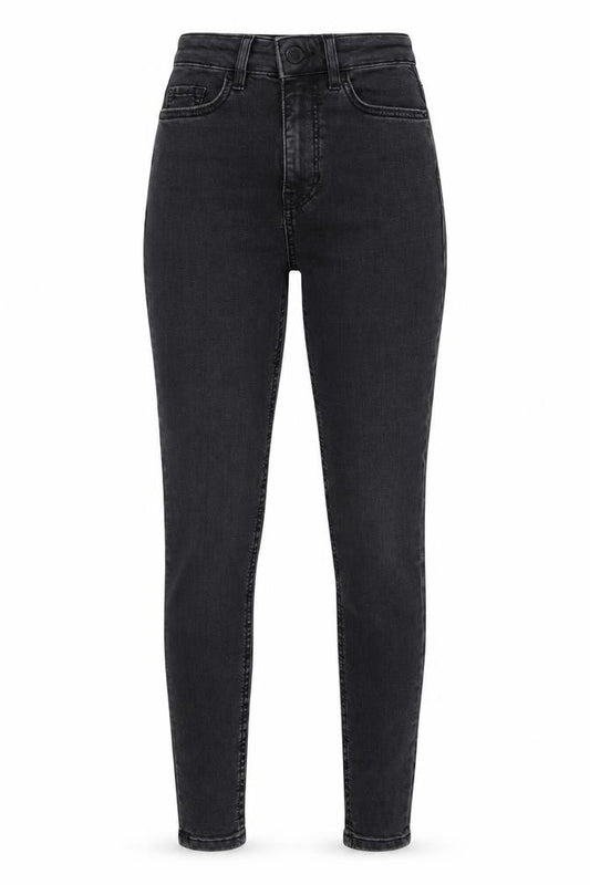 Marks & Spencer Womens Black Cotton Skinny Jeans Size 6 L28 in Regular Zip