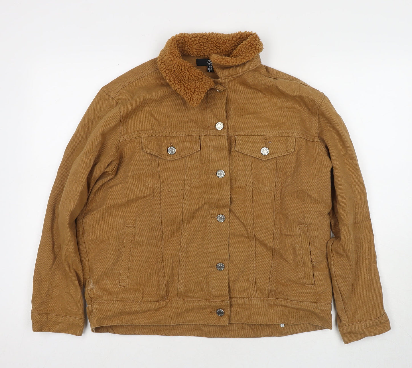 Missguided Womens Brown Jacket Size 10 Button