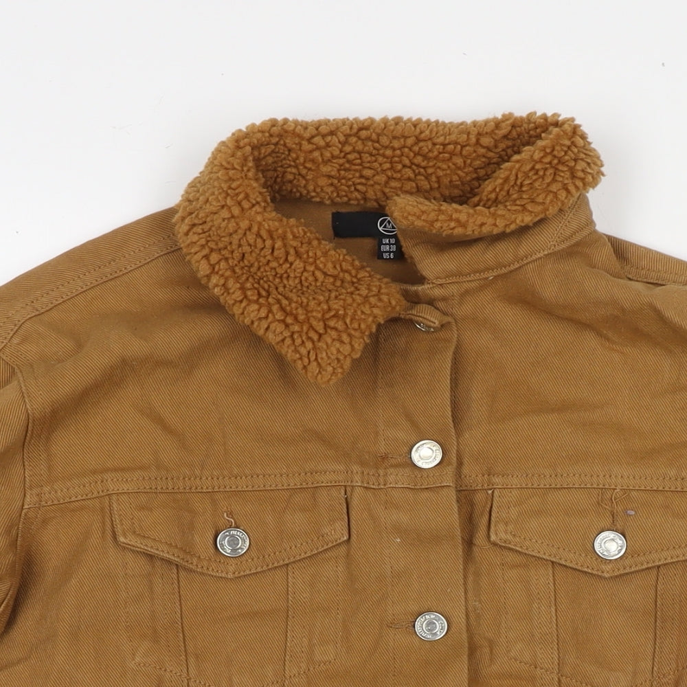 Missguided Womens Brown Jacket Size 10 Button