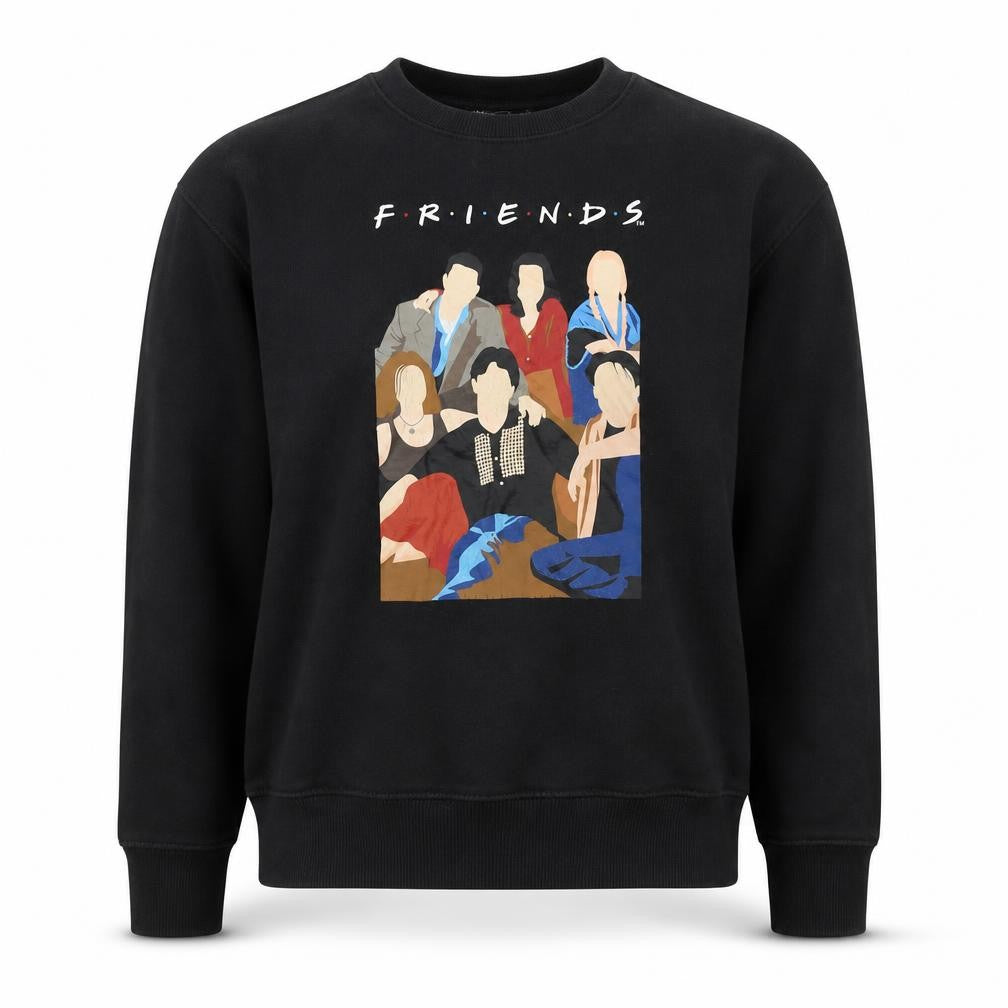 Friends Womens Black Cotton Pullover Sweatshirt Size 2XS Pullover - Friends
