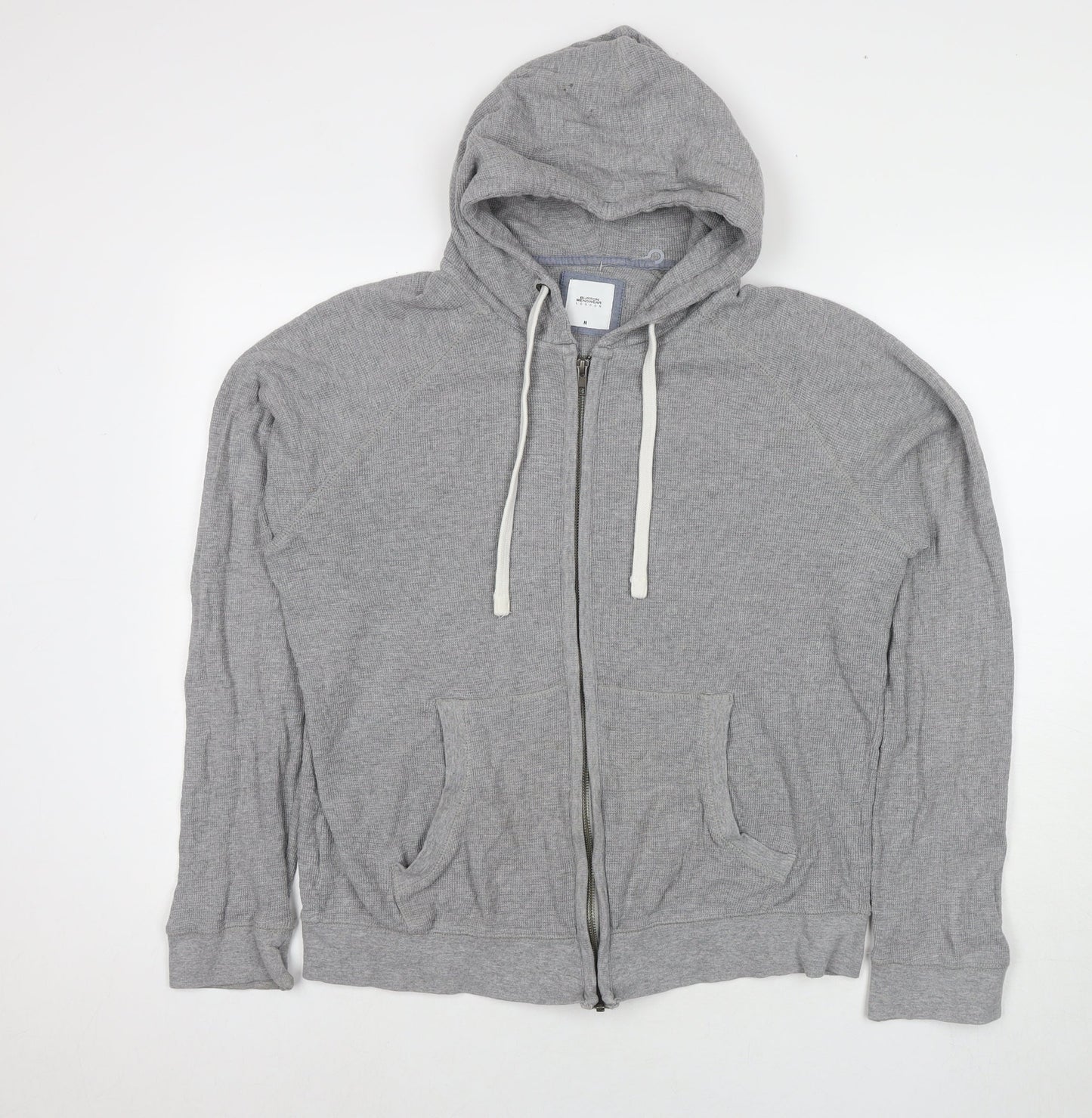 Burton Mens Grey Cotton Full Zip Hoodie Size M