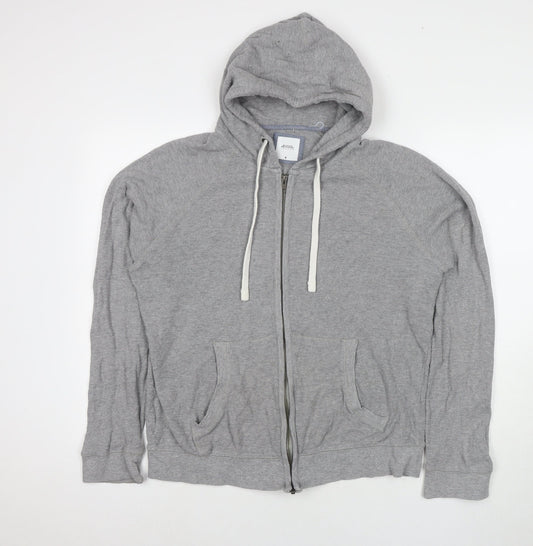 Burton Mens Grey Cotton Full Zip Hoodie Size M