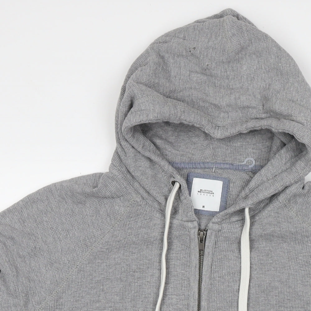Burton Mens Grey Cotton Full Zip Hoodie Size M