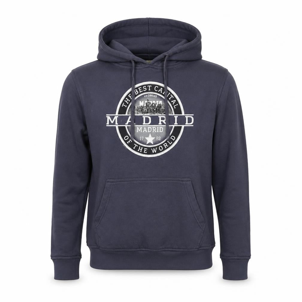 Safon Mens Grey Cotton Pullover Hoodie Size S - Madrid